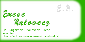 emese malovecz business card